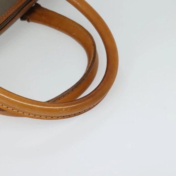 Christian Dior Hand Bag Leather PVC Gray Gold Auth - Picture 8 of 16